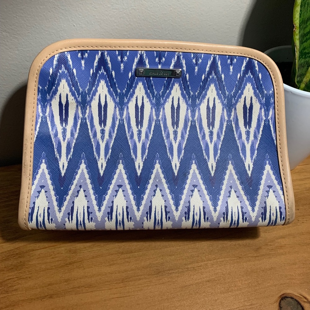 Beauty Bag - Indigo Ikat Print
